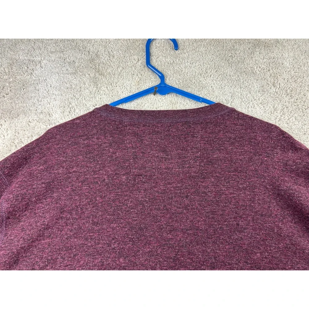 Member's Mark Heathered Pullover XXL Port Burgundy Crewneck Dadcore Casual Relax